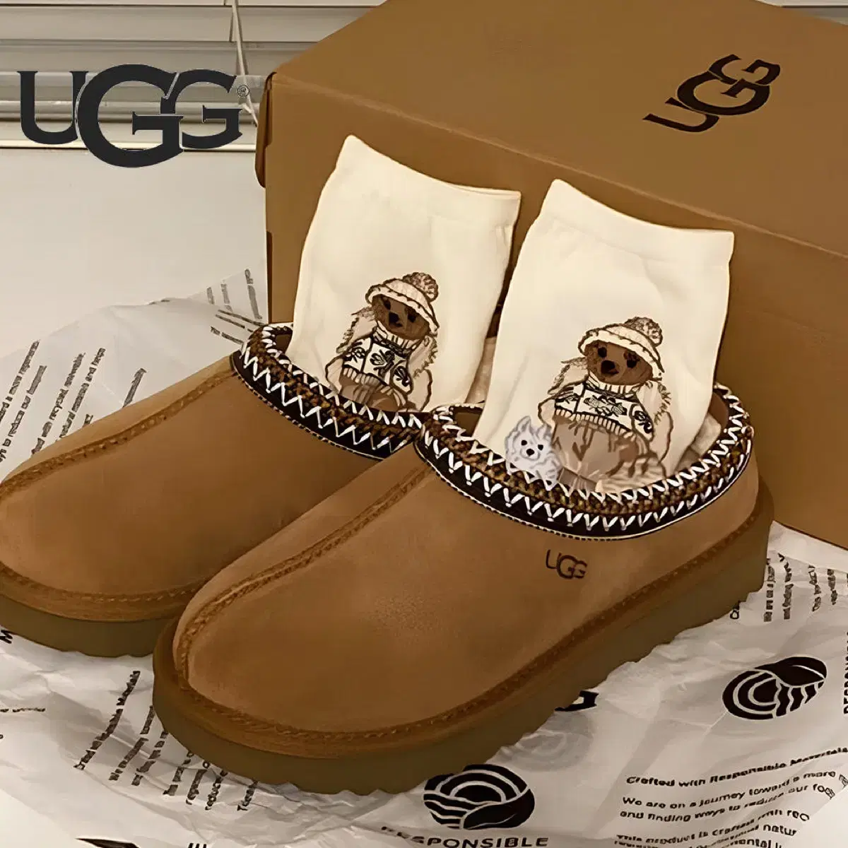 어그 ugg 타스만 새상품 체스넛 UGG Tasman 230 240